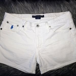 Ralph Lauren Sport white denim shorts